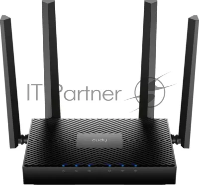 Роутер беспроводной Cudy WR3000E 2.0 Гигабитный роутер Wi-Fi 6 AX3000, 2,4/5 ГГц, до 2976 Мбит/с, 5x1 Гбит/с, IPv6, 4 антенны, черный