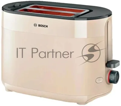 Тостер Bosch TAT2M127 бежевый, 950 Вт, 2 слота
