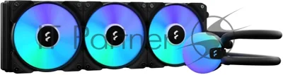 Система жидкостного охлаждения для ПК/Water Cooling System Fractal Design Lumen S36 V2 RGB (200W, 360mm, Black, ARGB/Fans: 3x120mm, 56CFM, 33.2dBA, 2000RPM/Pump height 67mm, 22dBA, 4000RPM, Rad thickness 27mm/S: 1851, 1700, 1200, 115X, 2011, 2066, AM5, AM4)
