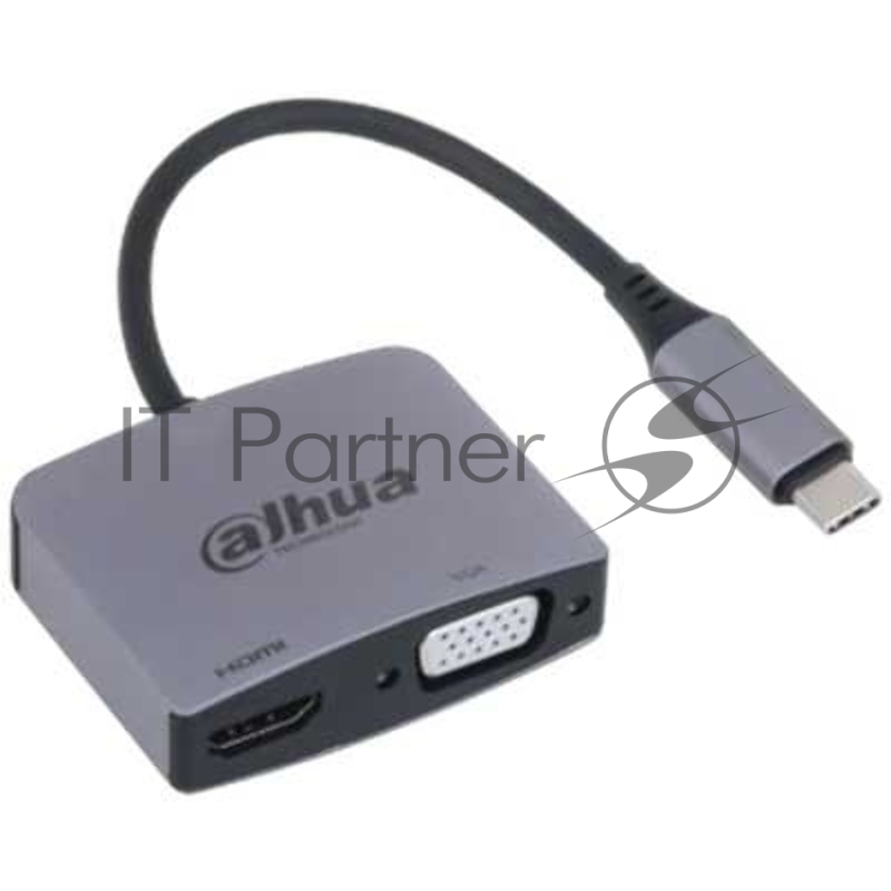 USB-концентратор Dahua TC32, USB Type-C, HDMI + VGA Docking Station, USB