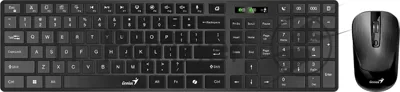 Комплект клавиатура+мышь Genius SlimStar 8250 беспроводной, USB, 1200 DPI, чёрный