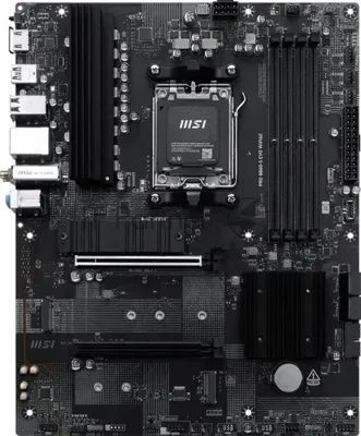 Материнская плата MSI PRO B840-S EVO WIFI6E, AM5, AMD B840, 4xDDR5 (до 256 ГБ), 4xSATA, 3xM.2 (PCIe 4.0/3.0), 1xPCIe 4.0 x16, 1xPCIe 3.0 x16, 1xHDMI, 1x2.5Gb LAN, Wi-Fi 6E, Bluetooth 5.3, 1xUSB-C 10Gbps, 1xUSB-A 10Gbps, 2xUSB-A 5Gbps, 4xUSB-A 2.0, 3x3.5 мм, 7.1, чёрный, ATX