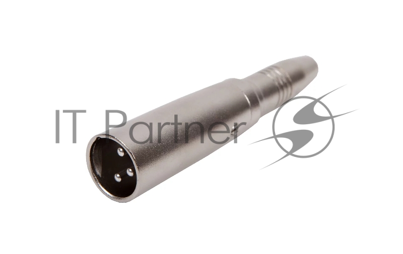 Переходник аудио FORCE CFA-011XLR (M) 3-pin на 1/4" TRS Jack (F), материал контактных частей медь, покрытие никель, матовый серебристый