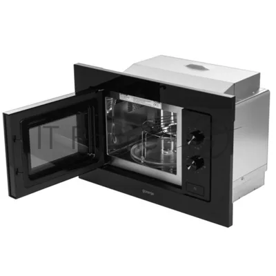 Встраиваемая микроволновая печь Gorenje BMX251SG2BG черный/серебристый, 25 л, 900 Вт, переключатели - сенсор
