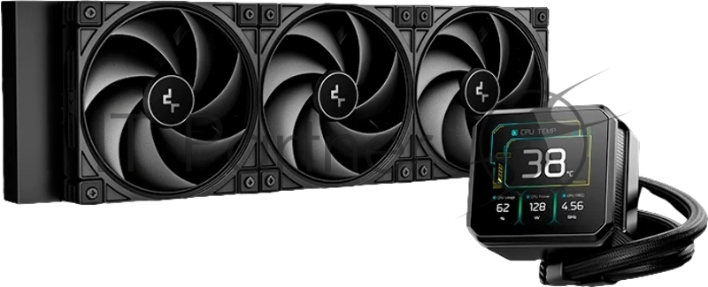 Система водяного охлаждения Deepcool Spartacus 360 ARGB Soc-AM5/AM4/1200/1700/1851 черный 4-pin 32.23dB Al LCD 2073gr Ret (R-SPT360-BKDSMP-G-1)