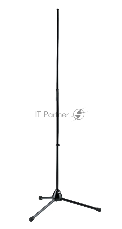 Прямая микрофонная стойка K&M 20130-300-55 высота 900 до 1605 мм, укороченные ножки, материал стойки - сталь, цвет черный