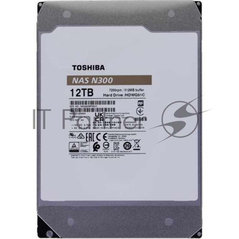 Жесткий диск HDD Toshiba N300 12Tb 7200rpm SATA 512Mb 3.5"