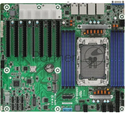 Серверная материнская плата ASRock GNRD8-2L2T, 1xE2 (LGA 4710), встроен в процессор, 8xDDR5, 0xSATA, 2xM.2, 7xPCIe 5.0 x16, 1xVGA, 2x1Gb LAN, 2x10Gb LAN, IPMI, 2xUSB-A 5Gbps, SSI CEB