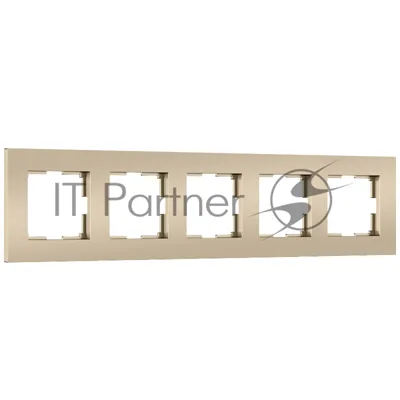 Рамка на 5 постов Slab (шампань софт) W0052911