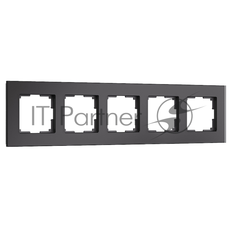 Рамка на 5 постов Senso (черный, стекло soft-touch) W0053108