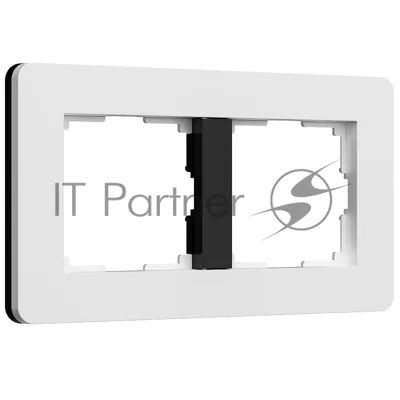 Рамка на 2 поста Split (белый/черный, soft-touch) W0023068