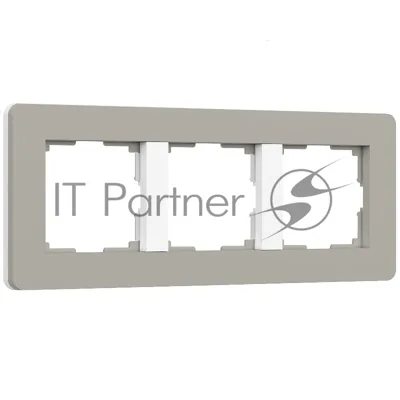 Рамка на 3 поста Split (дымчатый/белый, soft-touch) W0033067
