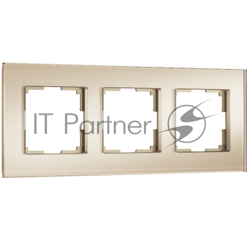 Рамка на 3 поста Senso (шампань, стекло soft-touch) W0033111
