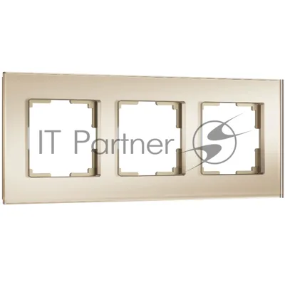 Рамка на 3 поста Senso (шампань, стекло soft-touch) W0033111