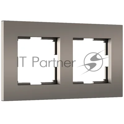 Рамка на 2 поста Slab (бронза софт) W0022963