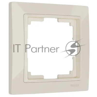 Рамка на 1 пост (слоновая кость, basic) W0012003