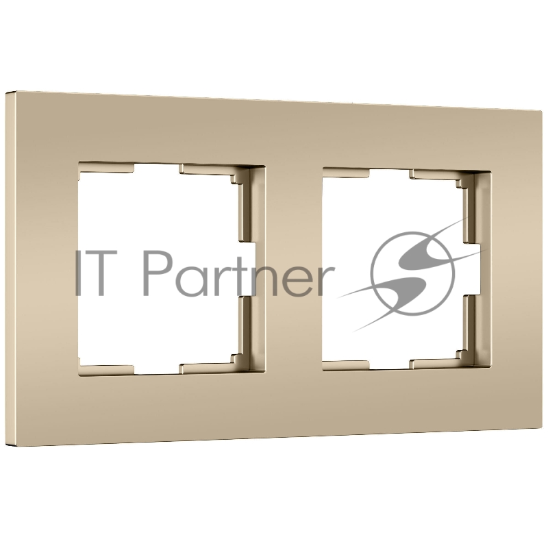 Рамка на 2 поста Slab (шампань софт) W0022911