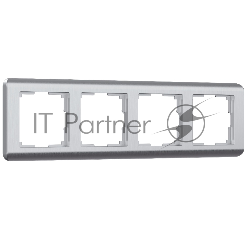 Рамка WERKEL на 4 поста (серебряный)