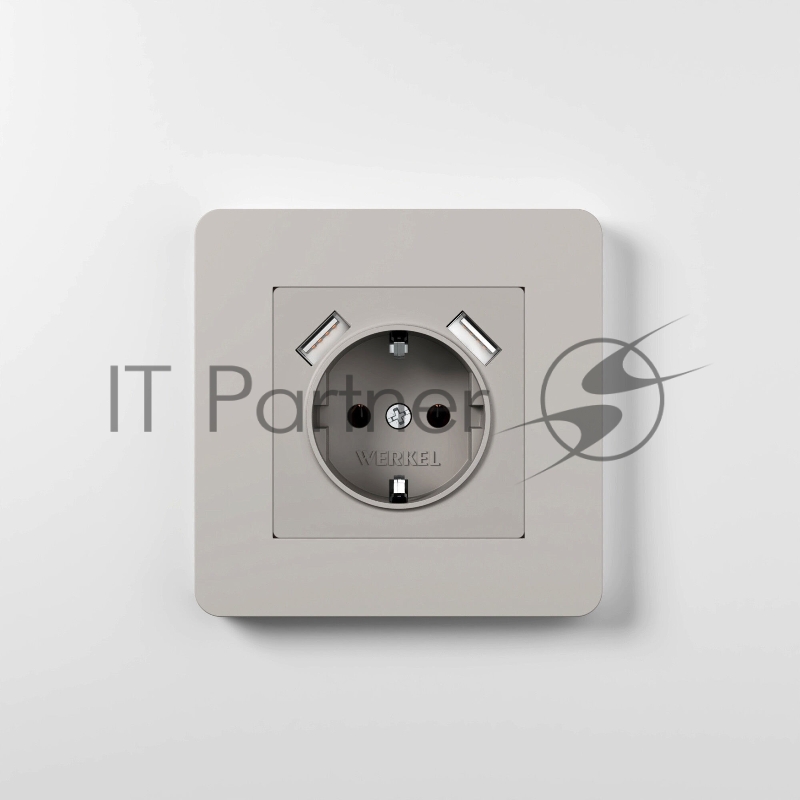 Рамка на 1 пост WERKEL Split (дымчатый/белый, soft-touch) W0013067