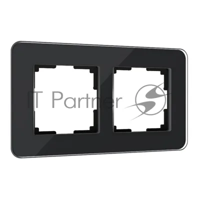 Рамка на 2 поста WERKEL Elite (черный, стекло) W0022448