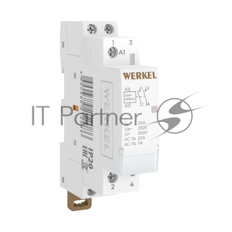 Контактор модульный Werkel 20 A 2NO (1 мод.) W941M20O