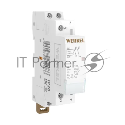 Контактор модульный Werkel 20 A 2NO (1 мод.) W941M20O