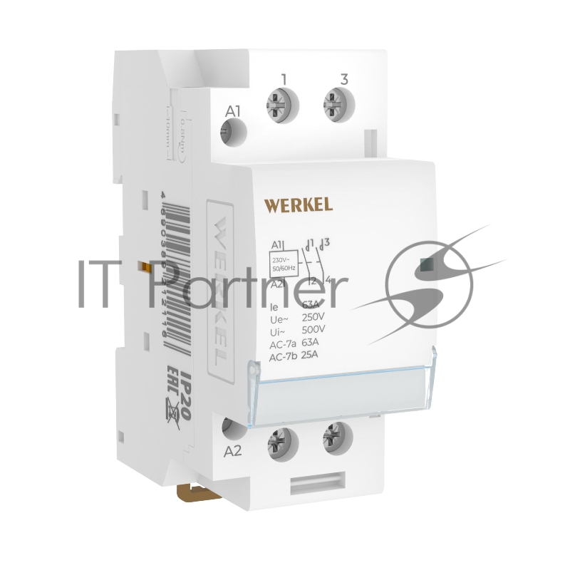 Контактор модульный Werkel 63 A 2NO (2 мод.) W942M63O