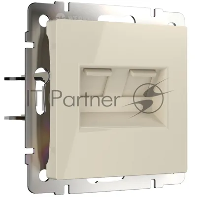 Розетка двойная Werkel Ethernet RJ-45 (слоновая кость) W1181103