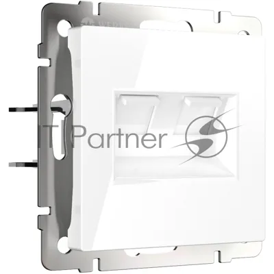 Розетка двойная Werkel Ethernet RJ-45 (белый) W1181101