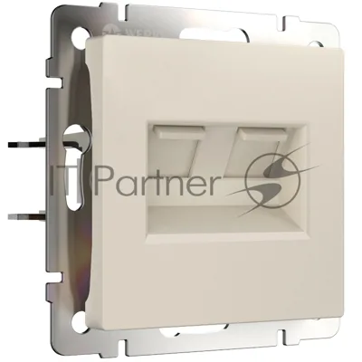 Розетка двойная Werkel Ethernet RJ-45 (айвори матовый) W1181162