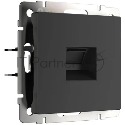Розетка Ethernet RJ-45 (черный матовый)