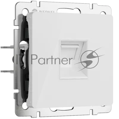 Розетка Ethernet RJ-45 (белый акрил)