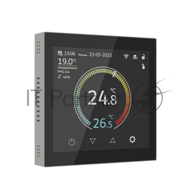 Умный сенсорный терморегулятор с LCD дисплеем (дымчатый) W1851104