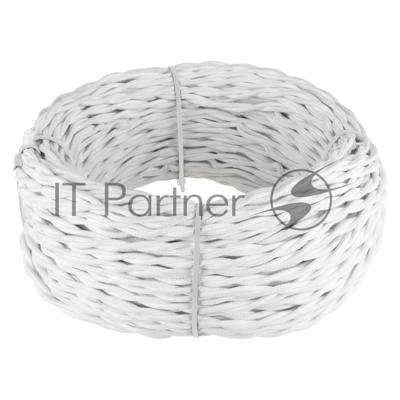 Ретро кабель витой 2х1,5 (белый)