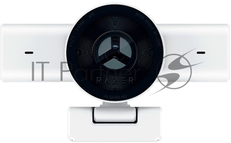 Веб-камера Razer Kiyo V2 X White 2560x1440, 60 кадр/с, USB, микрофон, шторка приватности, автофокус, крепление на мониторе
