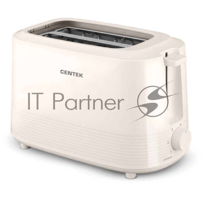 Тостер Centek CT-1433 слоновая кость, 750 Вт, 2 слота