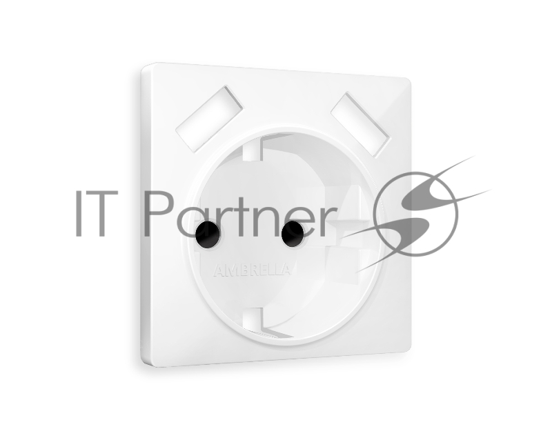 Лицевая панель ALFA (Белый глянец) для электрической розетки с/з со шторками 2USB A+A QUANT AP1090