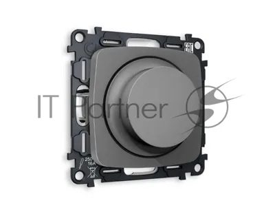 Комплект механизма светорегулятора универсального OMEGA Антрацит серый 25-600W/LED 5-300W QUANT (OP6555, VM136) MO655510
