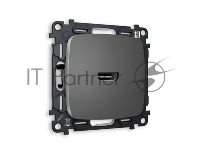 Комплект механизма розетки HDMI 2.0 OMEGA Антрацит серый 40V/500mA 2.0GHz 5-18Gbit/s QUANT (OP6640, VM222) MO664010