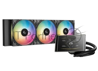 Система водяного охлаждения Deepcool LT360 Vision ARGB черный, алюминий/медь, 2500 об/мин, 33.66 дБ, 4 pin, 350 Вт