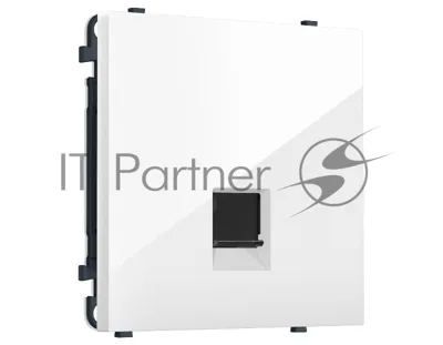 MS112010 Комплект механизма компьютерной розетки SIGMA Белый глянец RJ-45 (8P8C) CAT6 с/ш QUANT PRO (SP1120, PR188)