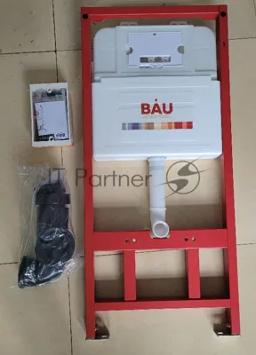 Инсталляция BAU PRO для подвесного унитаза, клавиша смыва BAU Stil антивандальная для системы двойного слива, нержавеющая сталь сатин