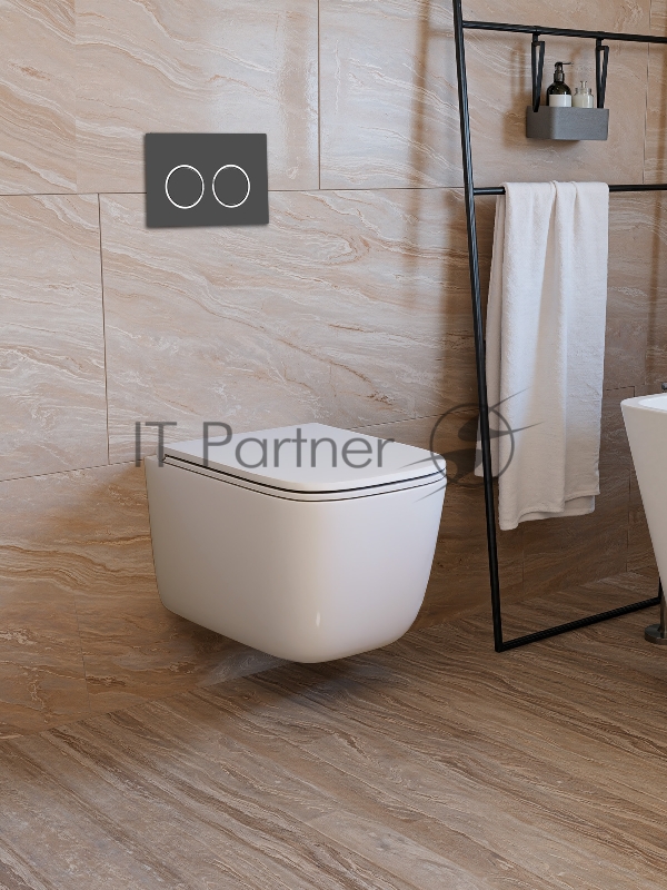 Инсталляция с унитазом комплект BAU IDEAL 6 в 1: унитаз подвесной безободковый торнадо Bau Dream 51х35, быстросъемное сиденье микролифт, кнопка смыва BAU Round Gun gray, серый металлик