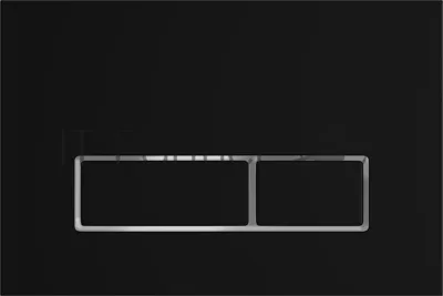 Кнопка смыва BAU Pulse для инсталляции, черная матовая/вставка хром