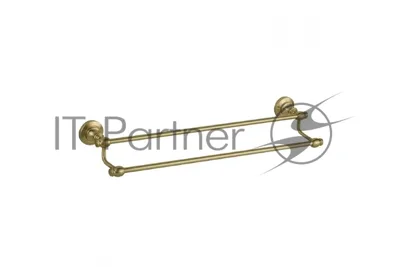 Держатель для полотенец Potato Bronze настенный, двойной 65 см P2609 антикварная бронза