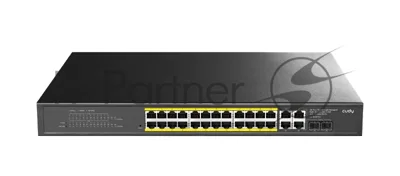 Коммутатор CUDY GS1028EPS2, 24×1 Гбит/с PoE+ + 2×1 Гбит/с + 2×1 Гбит/с SFP (Combo), настраиваемый
