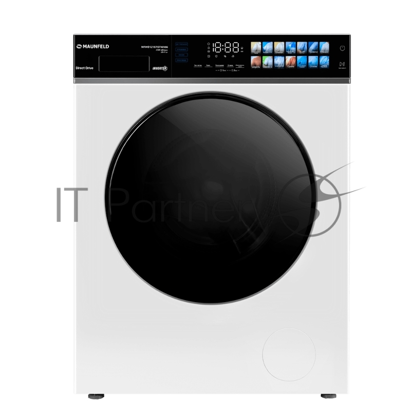 Стиральная машина Maunfeld MFWD12107ISTWH06 белый, загрузка фронтальная 10 кг, 1200 об/мин, класс A