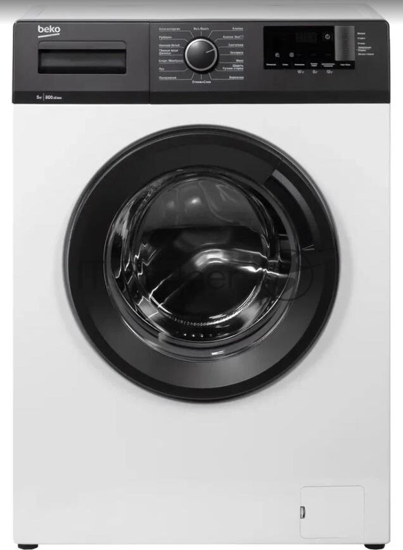 Стиральная машина Beko WHE5412BBW белый/черный, фронтальная загрузка, класс А, 5 кг