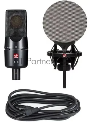 Микрофон конденсаторный sE Electronics X1 S VOCAL PACK 20 Гц 20 кГц, кардиоида, комплектация: металлический поп-фильтр, держатель типа паук, 3-х метровый микрофонный кабель