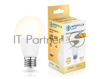 Лампа светодиодная 601003 LED A60 10W IC E27 2700K 175-265V